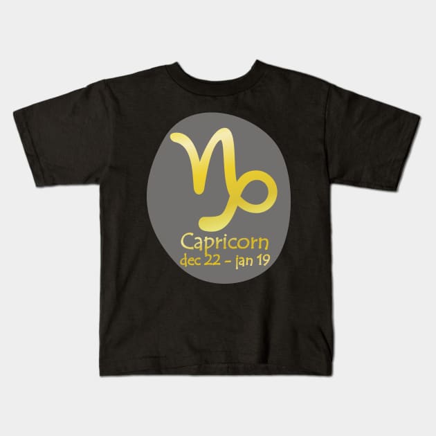 Capricorn Kids T-Shirt by MBK